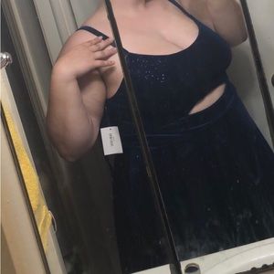 Brand New Navy Blue Sparkle Homecoming Dress